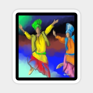 Bhangra dancers Magnet