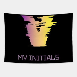 Letter V Initials Unique Name T-Shirt Tapestry