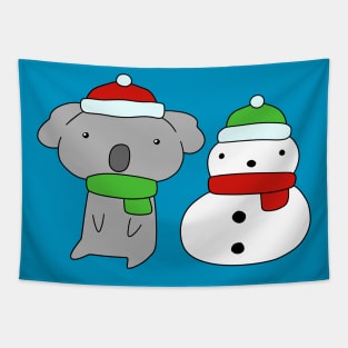 Koala and Snowman Tapestry