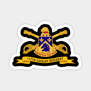 117th Cavalry Regiment w Br - Ribbon Magnet