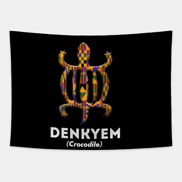 DENKYEM (Crocodile) Tapestry by ArtisticFloetry