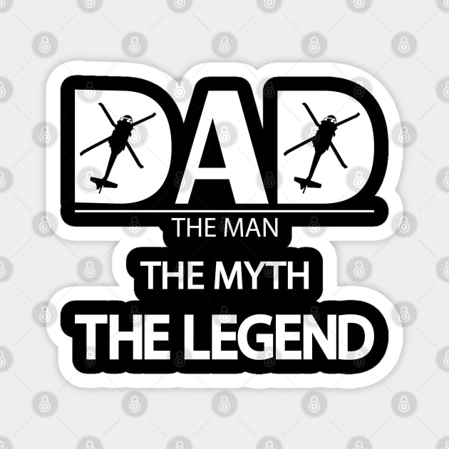 Blackhawk - Dad, The Man, The Myth, The Legend Magnet by Aviation Designs