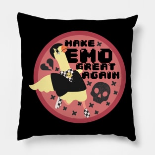 Make Emo Great Again Badge Pillow