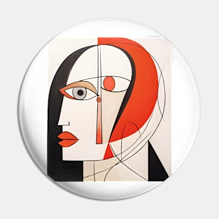 Picasso Artsy Style Woman Pin