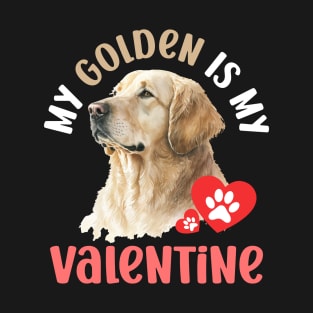 My Golden Is My Valentine Dog Lovers T-Shirt