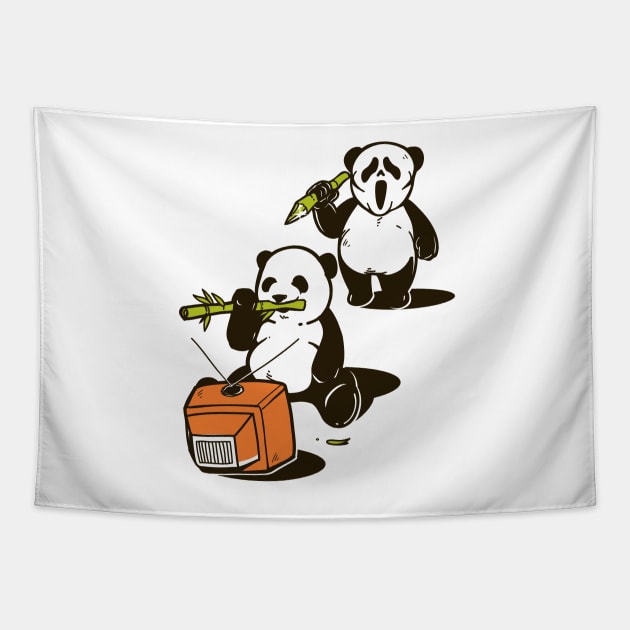 Killer Panda Tapestry by ANTICLOTHESdotCOM