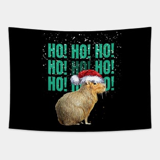 Capybara Christmas and HO! HO! HO! Cute capybara Tapestry