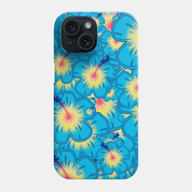 Light blue hibiscus Phone Case by Gaspar Avila