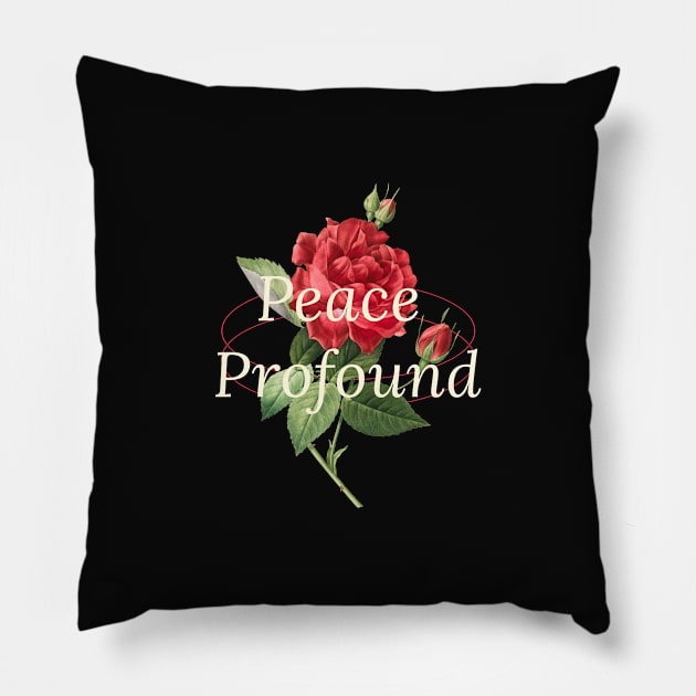 Peace Profound Rosicrucian Rose Pillow by The MYSTIC ILLUMINARE