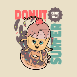 Donut Surfer Choc Wave T-Shirt