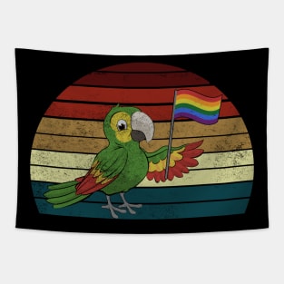 Vintage Gay Pride Flag Parrot T-Shirt For LGBT Pride Tapestry