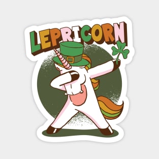 Dabbing Lepricorn | Unicorn Leprechaun Magnet