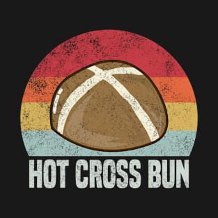 Hot Cross Bun Easter Retro Vintage 1970s T-Shirt