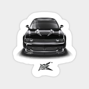 dodge challenger demon black Magnet