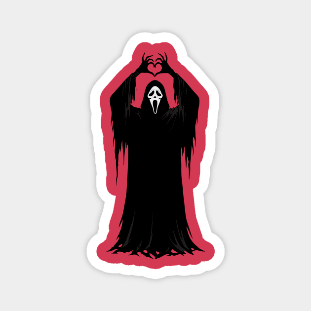 Halloween Heart Hands Scary Ghost Magnet by The WYLD Tribe