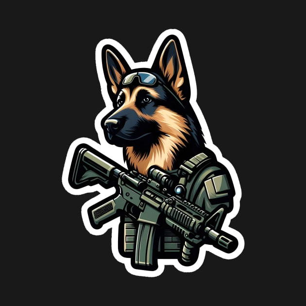 Tactical German Shepard by Rawlifegraphic