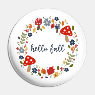 Hello Fall Wreath Pin