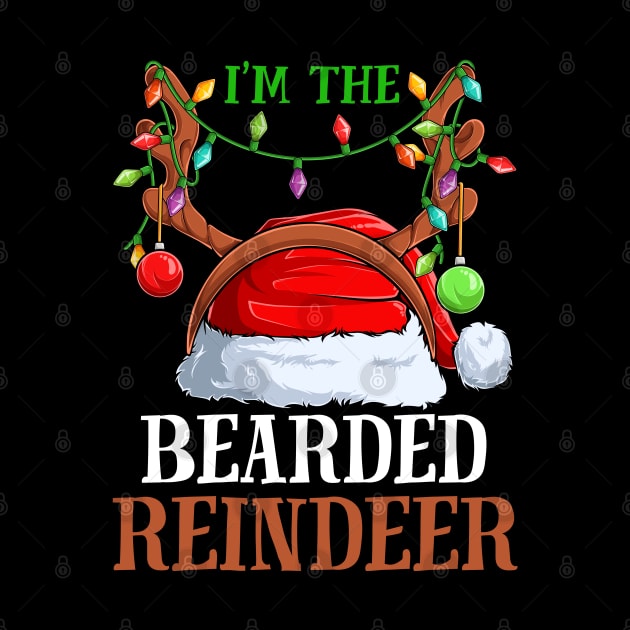 Im The Bearded Reindeer Christmas Funny Pajamas Funny Christmas Gift by intelus