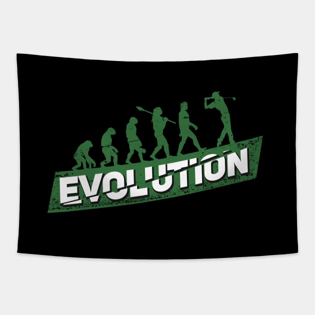 Golf Evolution Golfing Golfer Gift Tapestry by Dolde08