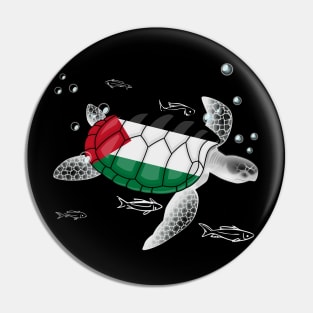 Palestine Turtle Pin