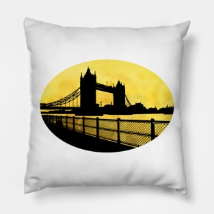 London Bridge Abstract Pillow