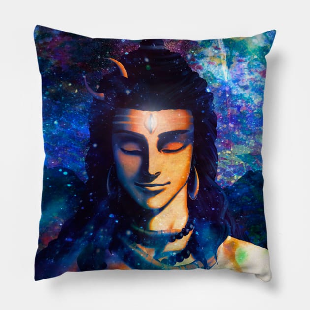 Shiva Pillow by MCAshe spiritual art 