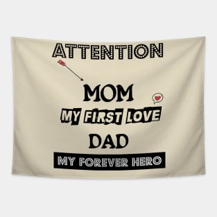 l love mom and dad forever valentine Tapestry