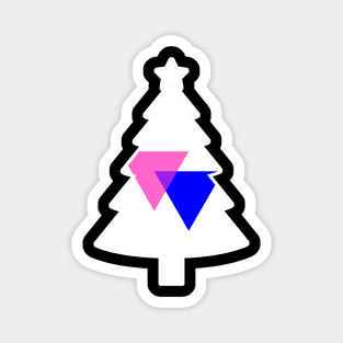 Christmas Tree LGBT Flag Bisexual-Triangles Magnet