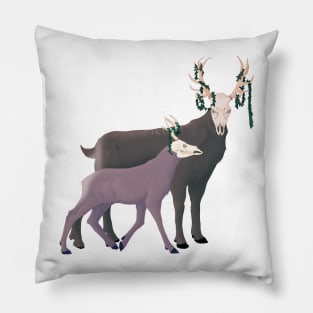 Skull Deer (Ghost Ver.) Pillow