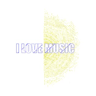 i love music half T-Shirt