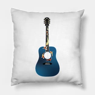 Taylor Swift The Eras Tour, Long Live, Speak Now Era, Koi Fish Blue Guitar Pillow