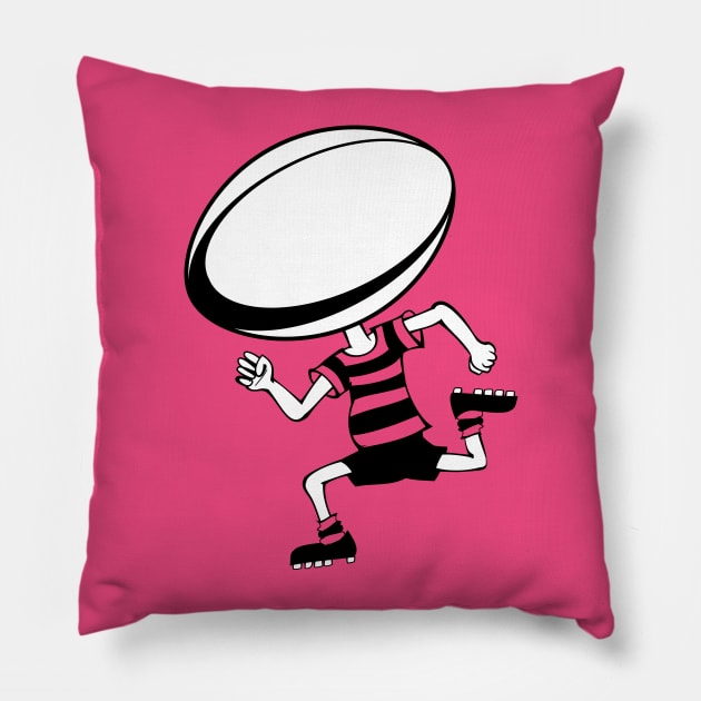 Rugby Girl Pillow by atomguy