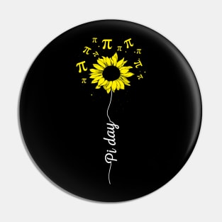 Happy Pi Day Mathematics Math Teacher Sunflower Pin