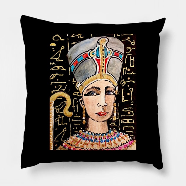 Queen Nefertiti Pillow by ArtisticEnvironments