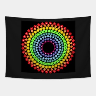 Rainbow Mandala - Bringing you a Smile Tapestry