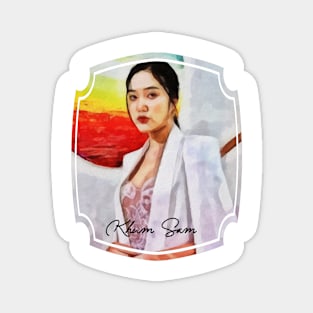 Khum Sam  lady boss painting Magnet