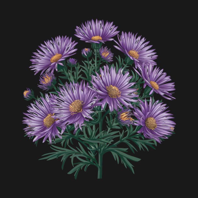 Purple Aster by DelusionTees