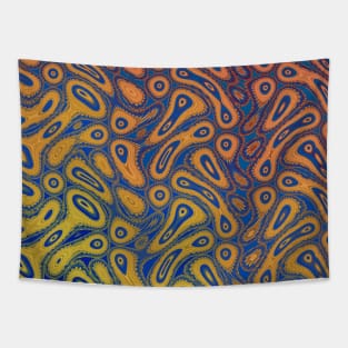 Abstract Psychedelic Fluid Tapestry