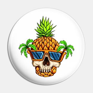 Cool Pineapple Skull Pin