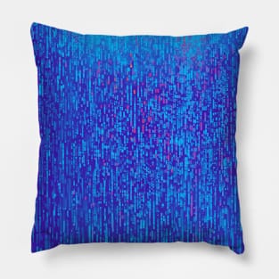 Blue color binary code Pillow