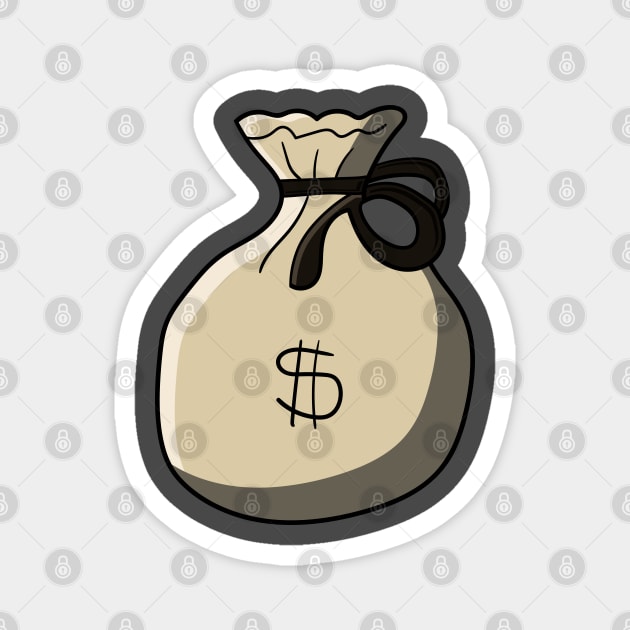 bag of money cartoon Magnet by maricetak