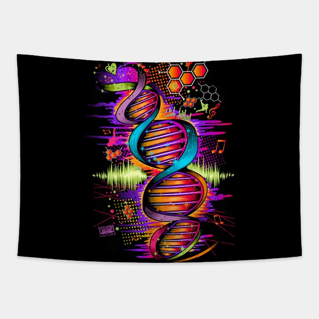 Music DNA Tapestry by adamzworld