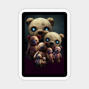 8 Teddy bears watching Magnet