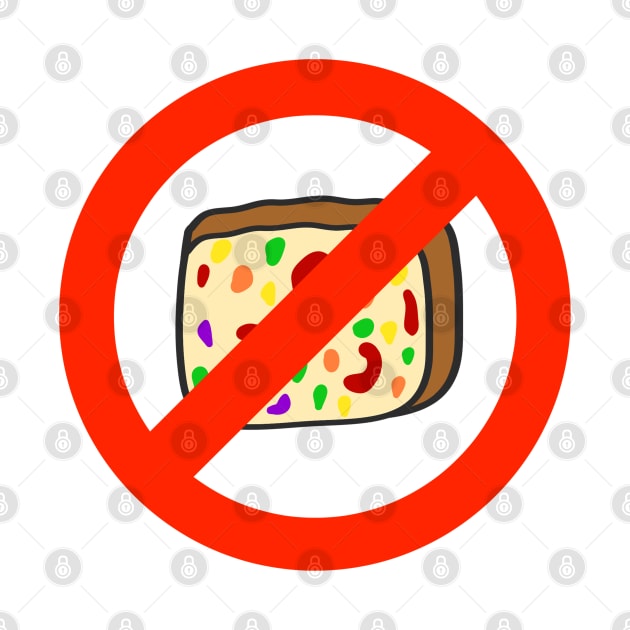 I Hate Fruitcake Free Zone Funny Cancel Christmas Cake by faiiryliite