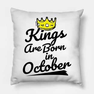 Kings are Born In October Pillow