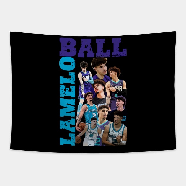 LaMelo Ball Basketball Tapestry by Playful Creatives