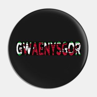 GWAENYSGOR WELSH FLAG STICKER Pin