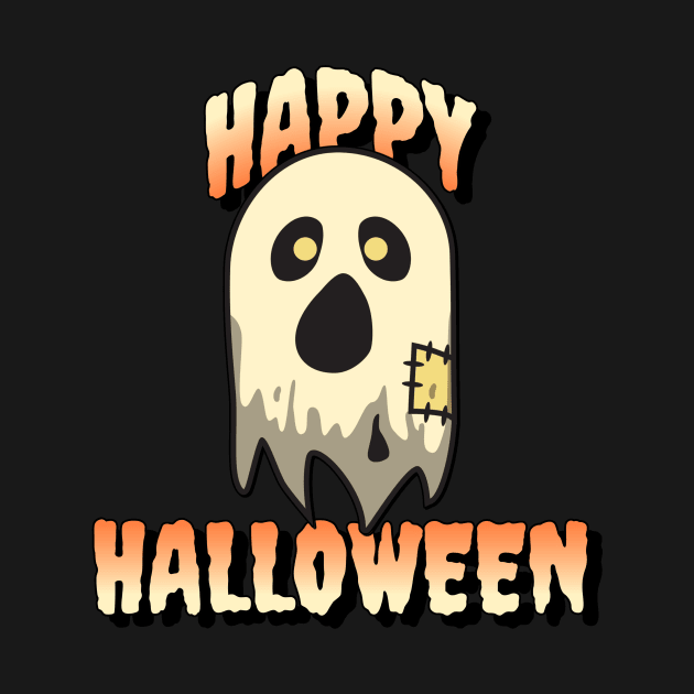 Ghost Happy Halloween Spooky Gift by Anassein.os