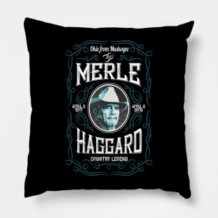 Merle Haggard Design Pillow