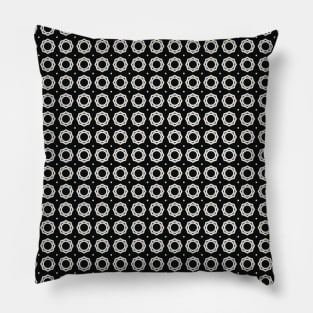 Black and White Geometric Stars Pillow